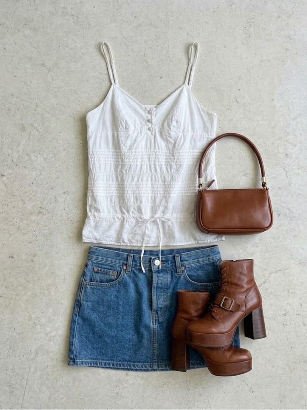 Vintage White Eyelet Lace Camisole